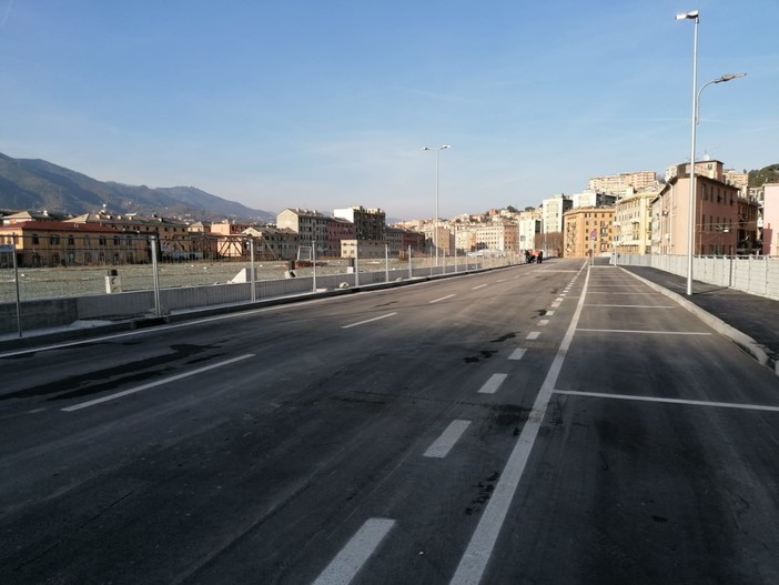 Nuova viabilità al Campasso: ecco gli attesi cinquecentotrenta metri su due corsie Nuova viabilità al Campasso: ecco gli attesi cinquecentotrenta metri su due corsie