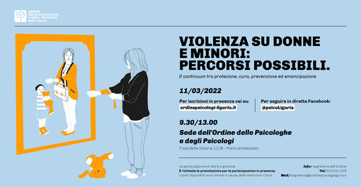 “Violenza su donne e minori: percorsi possibili”. Venerdì 11 marzo il convegno a Genova