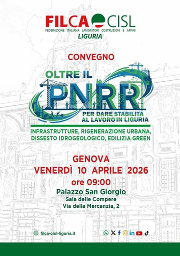 Edilizia in Liguria, il futuro oltre il Pnrr: convegno della Filca Cisl a Palazzo San Giorgio Edilizia in Liguria, il futuro oltre il Pnrr: convegno della Filca Cisl a Palazzo San Giorgio
