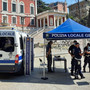 Foto d'archivio del presidio della polizia locale presso i Giardini Melis a Cornigliano Foto d'archivio del presidio della polizia locale presso i Giardini Melis a Cornigliano