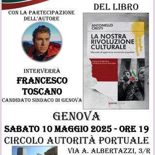 'La nostra rivoluzione culturale': stasera la presentazione del libro con Francesco Toscano (DSP) al Circolo Autorità Portuale