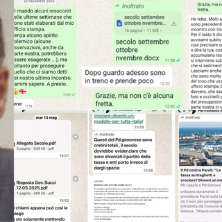 Presunto dossieraggio sul Secolo XIX, Bucci pubblica le chat con il direttore: “Ho diritto di criticare”. Brambilla replica con gli screenshot: “Ha mentito”