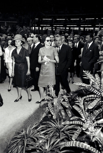 Il principe Ranieri di Monaco e Grace Kelly a Euroflora nel 1966