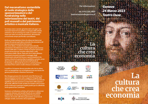 "La cultura che crea economia", il 24 marzo al Duse il convegno del Teatro Nazionale di Genova, Ordine degli avvocati e Avvocati amministrativi