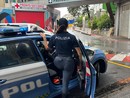 L'auto della Polizia Stradale al Gaslini L'auto della Polizia Stradale al Gaslini