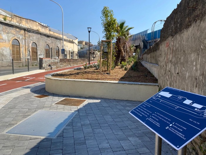 La nuova pista ciclopedonale tra Pra' e Pegli (foto tratte da Supra'tutto)