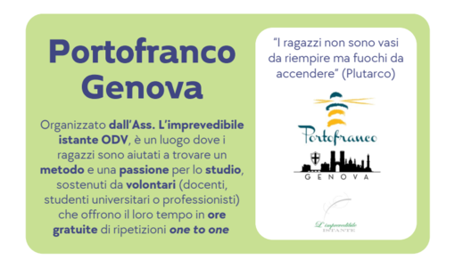 Portofranco Genova 2026/2027: due luoghi per offrire un aiuto gratuito per studenti in difficoltà Portofranco Genova 2026/2027: due luoghi per offrire un aiuto gratuito per studenti in difficoltà