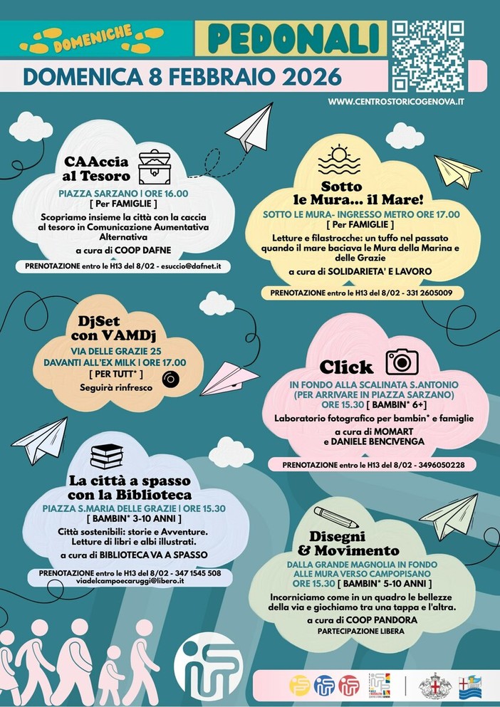 Municipio Centro-Est, torna la “Domenica Pedonale”: l’8 febbraio stop alle auto tra mura della Marina e delle Grazie