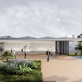 Un render della stazione ferroviaria di Palmaro Un render della stazione ferroviaria di Palmaro