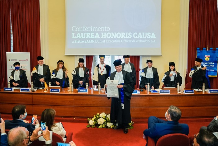 Pietro Salini riceve la laurea honoris causa in ingegneria civile