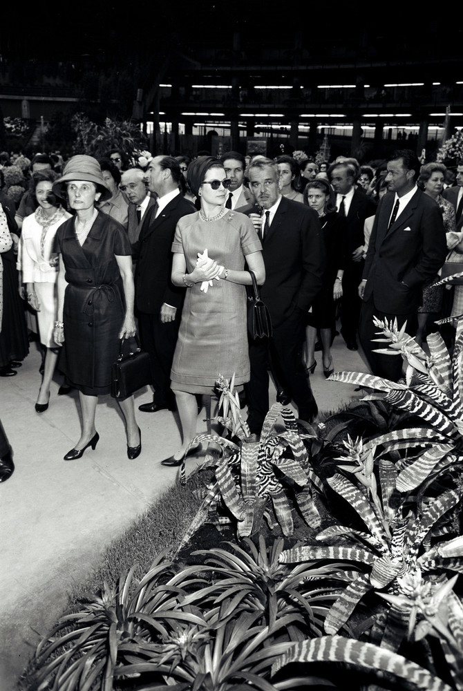 Il principe Ranieri di Monaco e Grace Kelly a Euroflora nel 1966