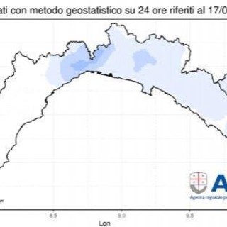 Nell’immagine la mappa della distribuzione delle precipitazioni nelle ultime 24 ore