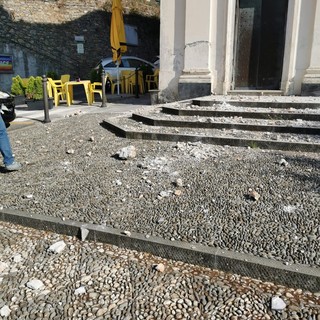 Terremoto, alcuni danni a Pieve Ligure: calcinacci sul piazzale della chiesa