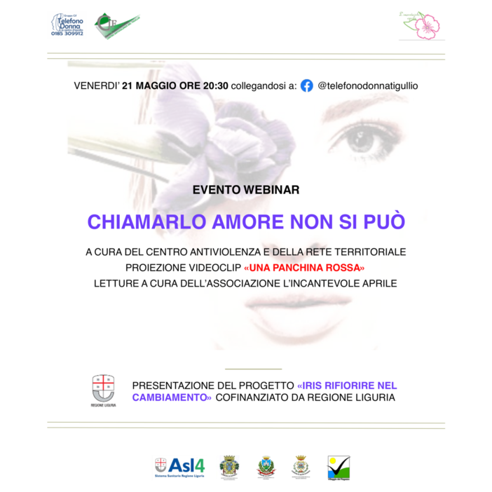 Telefono Donna Tigullio - Webinar "Chiamarlo amore non si può": l'apertura dello sportello a Rapallo