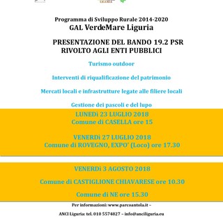 Expo Alta Valtrebbia: presentazioni dei bandi per i Comuni del Gal Verdemare Liguria