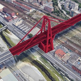 Nella grafica, il tratto del viadotto crollato