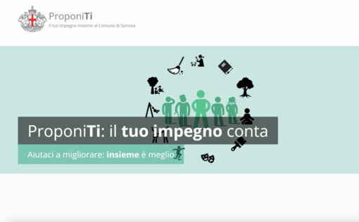 Parte &quot;ProponiTi&quot;, la nuova piattaforma del Comune di Genova per i patti di collaborazione con i cittadini e la valorizzazione del bene pubblico