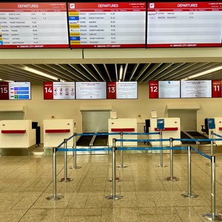 Aeroporto di Genova, operativi da oggi i primi 9 nuovi check-in Aeroporto di Genova, operativi da oggi i primi 9 nuovi check-in