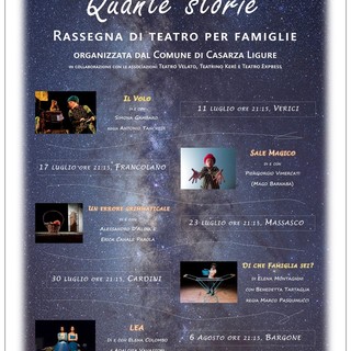 Torna "Quante storie", la rassegna di teatro per tutti nelle frazioni del levante genovese