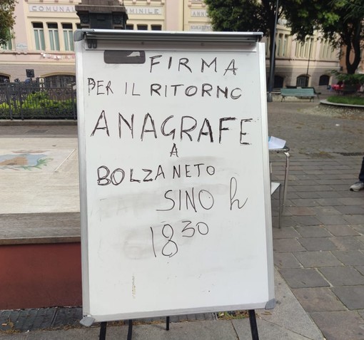 Raccolta di firme per avere l'ufficio anagrafe a Bolzaneto