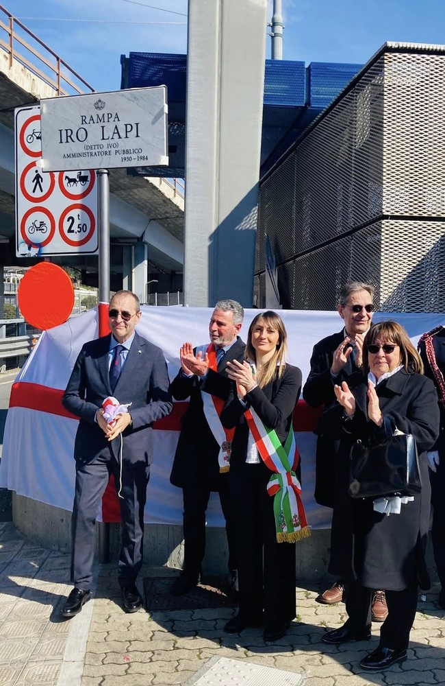 Intitolata a Iro Lapi la rampa di accesso alla Sopraelevata Intitolata a Iro Lapi la rampa di accesso alla Sopraelevata