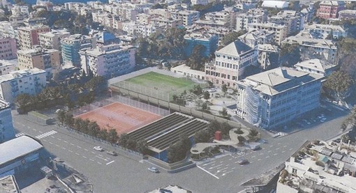 Un render del progetto dell'ex Champagnat di Albaro Un render del progetto dell'ex Champagnat di Albaro