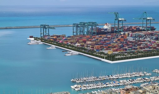 Un render contenuto all'interno del progetto 'Porto Amico' elaborato dalla Fondazione Primavera
