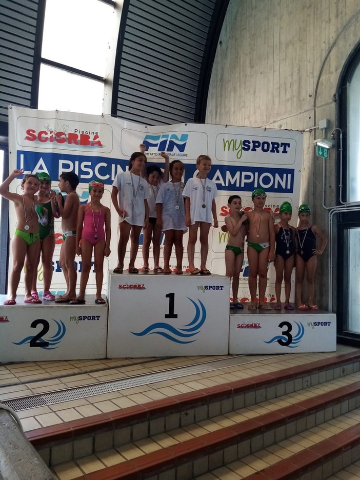 Rapallo Nuoto, doppio podio d’oro per la festa conclusiva Propaganda