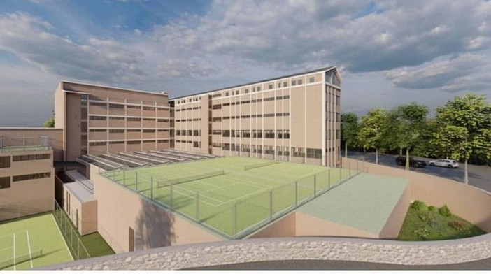 Il render del futuro impianto sportivo gestito dalla Andrea Doria Il render del futuro impianto sportivo gestito dalla Andrea Doria