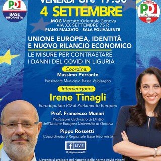 Venerdì 4 settembre alle 17.30 in scena il dibattito sui fondi europei con Irene Tinagli insieme a Pippo Rossetti e Francesco Munari Venerdì 4 settembre alle 17.30 in scena il dibattito sui fondi europei con Irene Tinagli insieme a Pippo Rossetti e Francesco Munari