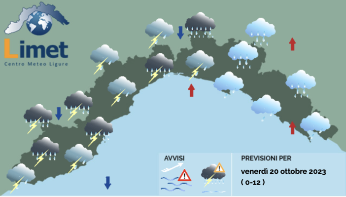 Meteo, la Liguria si sveglia ancora con piogge e temporali Meteo, la Liguria si sveglia ancora con piogge e temporali
