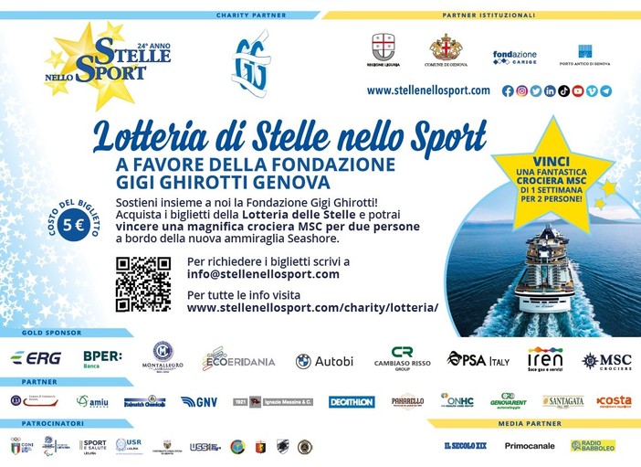 Lotteria delle Stelle per la Ghirotti: ultimi 10 giorni e un grande evento il 24 giugno Lotteria delle Stelle per la Ghirotti: ultimi 10 giorni e un grande evento il 24 giugno