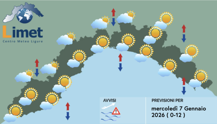 Meteo, ancora una giornata fredda e con cieli sereni sulla Liguria