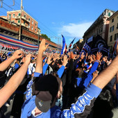 Tifosi della Samp in festa