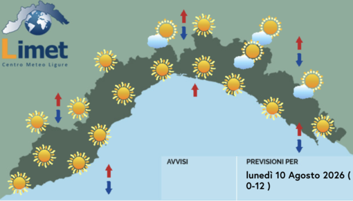 Meteo, l'anticiclone non dà segni di cedimento: ancora caldo estremo su tutta la Liguria Meteo, l'anticiclone non dà segni di cedimento: ancora caldo estremo su tutta la Liguria