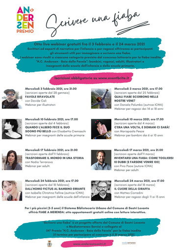 Premio 'H.C. Andersen - Baia delle Favole': bando prorogato fino al 31 marzo