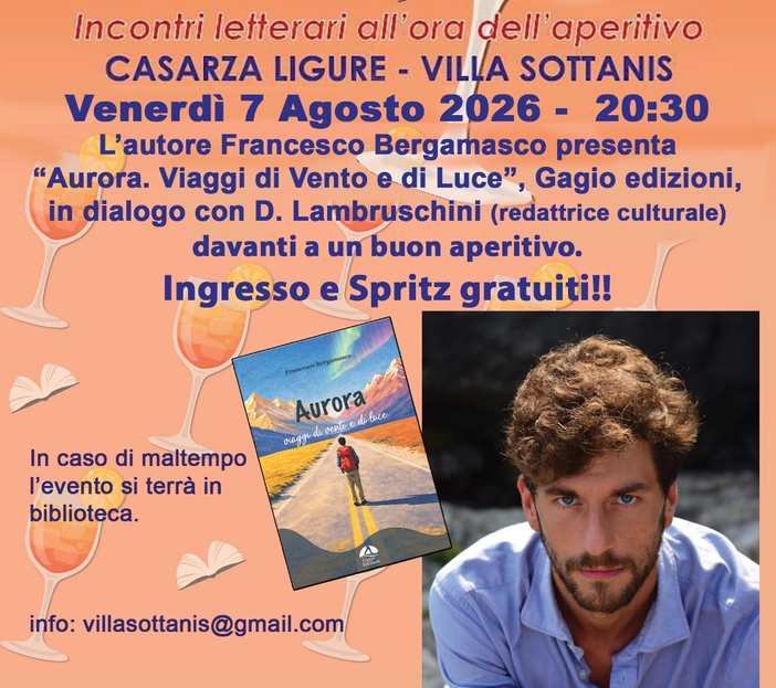 SpritzZiamo Cultura a Casarza Ligure: a Villa Sottanis arrivano i "Viaggi di Vento e di Luce" di Francesco Bergamasco SpritzZiamo Cultura a Casarza Ligure: a Villa Sottanis arrivano i "Viaggi di Vento e di Luce" di Francesco Bergamasco