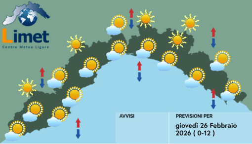 Meteo, al mattino cieli sereni o poco nuvolosi su tutta la regione