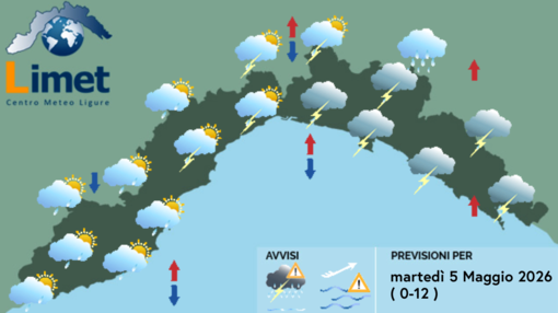 Meteo, temporali forti tra Savonese e Genovese: piogge intense anche a carattere di nubifragio