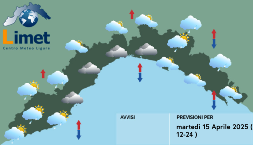 Meteo, cieli molto nuvolosi e possibili piogge moderate