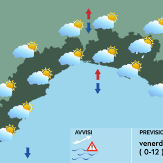 Meteo, cieli molto nuvolosi su tutta la regione