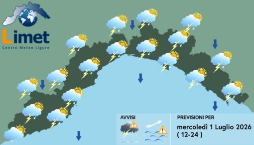 Meteo, temporali forti e rischio grandine sulla Liguria: peggioramento dal pomeriggio Meteo, temporali forti e rischio grandine sulla Liguria: peggioramento dal pomeriggio