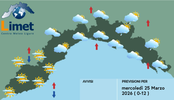 Meteo, nuvolosità compatta con possibili deboli rovesci già dal mattino
