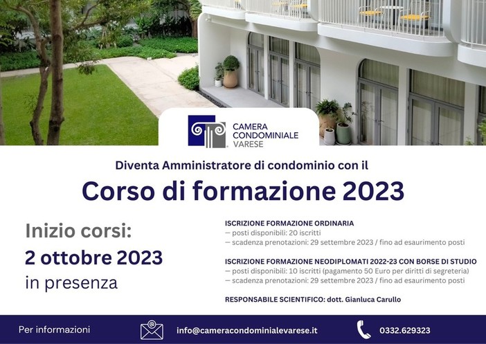 Sblocca il tuo futuro professionale: diventa amministratore di condominio con Camera Condominiale Varese Sblocca il tuo futuro professionale: diventa amministratore di condominio con Camera Condominiale Varese
