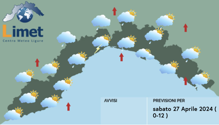 Meteo, ancora instabilità: rischio di rovesci e qualche temporale sulla Liguria