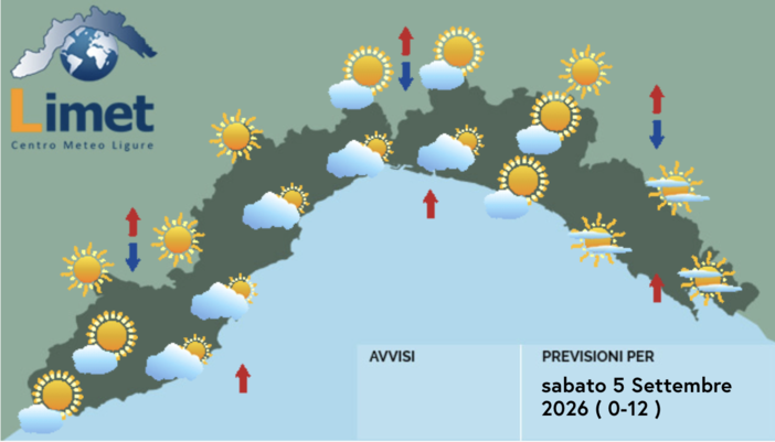 Meteo, possibili nubi basse in mattinata sul settore centro-occidentale della costa Meteo, possibili nubi basse in mattinata sul settore centro-occidentale della costa