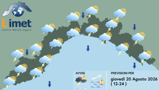 Meteo, temporali forti e vento sulla Liguria: aria fresca in arrivo dal Golfo Meteo, temporali forti e vento sulla Liguria: aria fresca in arrivo dal Golfo