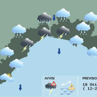 Meteo, domenica di allerta sulla Liguria: previste precipitazioni intense e abbondanti