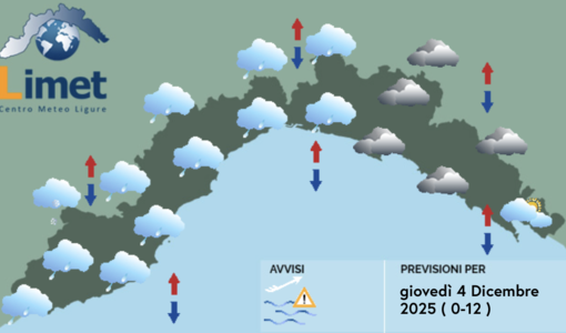 Meteo, nuove piogge e vento forte sulla Liguria: giovedì di instabilità con neve nell’entroterra