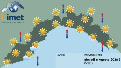 Meteo, ancora una giornata di caldo intenso in Liguria Meteo, ancora una giornata di caldo intenso in Liguria